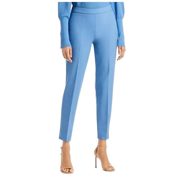 BOSS Hugo Boss pants Tiluna side zip slim fit cropped ankle blue size 6 - Picture 1 of 6